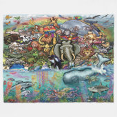 Dieren Fleece Deken (Voorkant (Horizontaal))