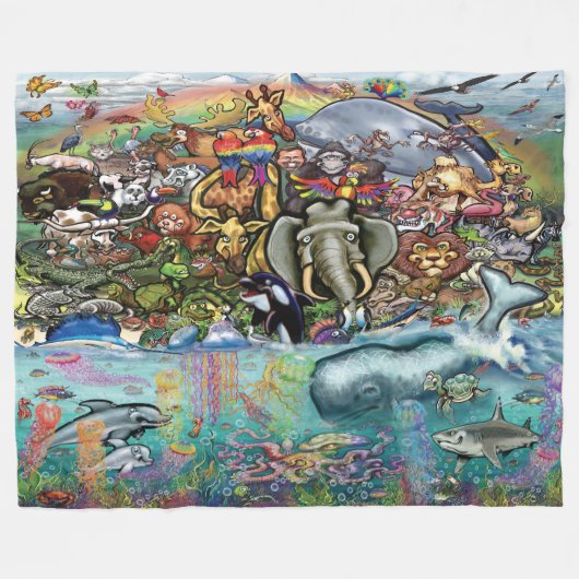 Dieren Fleece Deken (Voorkant (Horizontaal))