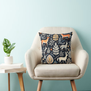 Dieren Folk Pattern Kussen