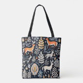 Dieren Folk Pattern Tote Bag (Achterkant)