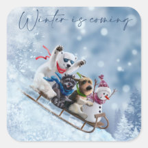 Dieren gaan naar beneden in de berg op mouwen