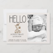 Dieren Geboorteaankondiging Dieren in de Dierenpar Kaart (Voorkant)