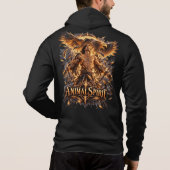 Dieren Geest Fantasy Adelaar Ritssluiting Hoodie (Achterkant)