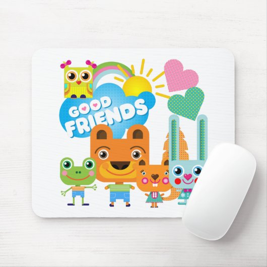 Dieren Goede Vrienden Muismat (Met muis)
