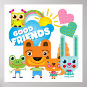 Dieren Goede Vrienden Poster (Voorkant)