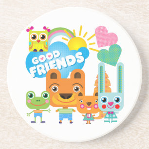 Dieren Goede Vrienden Zandsteen Onderzetter