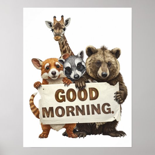 Dieren, Goedemorgen, Poster (Voorkant)
