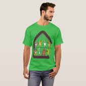 dieren grappig feest Dans familie T-shirt (Voorkant volledig)