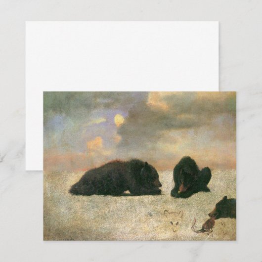  dieren, grizzly Beren van Albert Bierstadt (Voorkant / Achterkant)