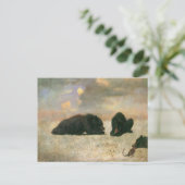  dieren, grizzly Beren van Albert Bierstadt Briefkaart (Staand voorkant)
