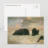  dieren, grizzly Beren van Albert Bierstadt Briefkaart (Voorkant / Achterkant)
