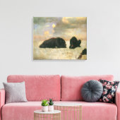  dieren, grizzly Beren van Albert Bierstadt Canvas Afdruk (Insitu (Woonkamer))