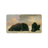 dieren, grizzly Beren van Albert Bierstadt Etiket (Voorkant)