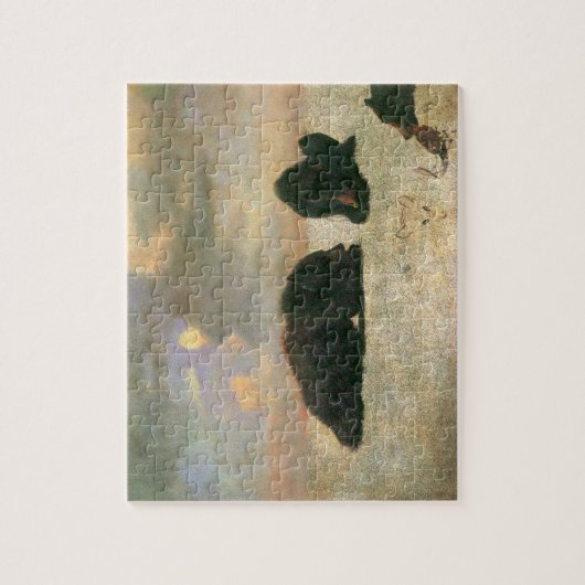 dieren, grizzly Beren van Albert Bierstadt Legpuzzel (Verticaal)