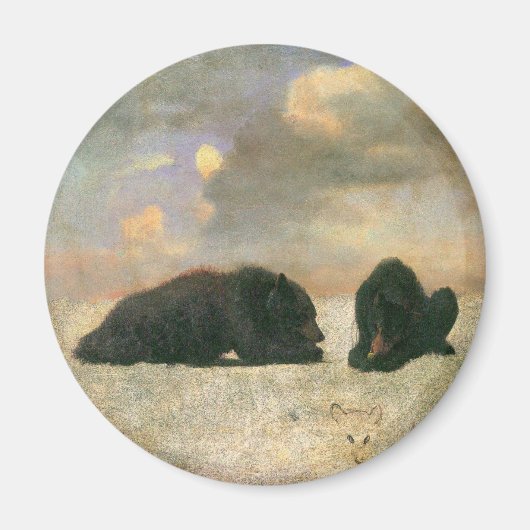 dieren, grizzly Beren van Albert Bierstadt Magneet (Voorkant)