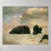  dieren, grizzly Beren van Albert Bierstadt Poster (Voorkant)