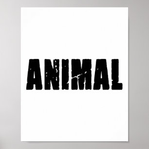 Dieren Gym Konijn Workout Bodybuilding Fitness F02 Poster