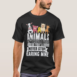 Dieren hebben geen stem Veganistische Groente Vega T-shirt