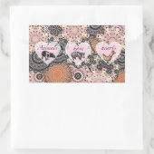 Dieren hebben harten rechthoekige sticker (Tas)