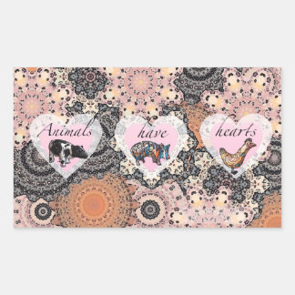 Dieren hebben harten rechthoekige sticker