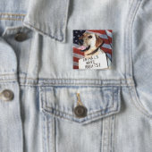 Dieren hebben rechten vierkante button 5,1 cm (In situ)