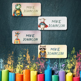 Dieren Helden waterdichte kinder naam kleding Labels