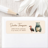 Dieren Hippo Vogelsafari Retouradres Etiket (Insitu)