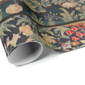 DIEREN, HORSES, WOODLAND Blue Green Florence Cadeaupapier (Rol Hoek)