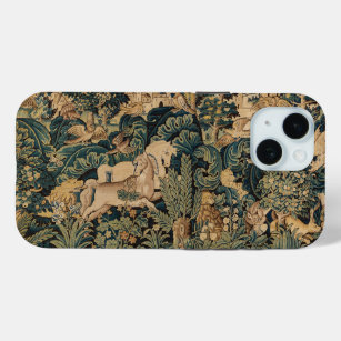 DIEREN, HORSES, WOODLAND Blue Green Florence iPhone 15 Case