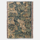 DIEREN, HORSES, WOODLAND Blue Green Florence Deken (Voorkant Verticaal)