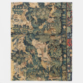 DIEREN, HORSES, WOODLAND Blue Green Florence Fleece Deken (Voorkant)