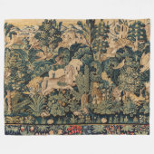 DIEREN, HORSES, WOODLAND Blue Green Florence Fleece Deken (Voorkant (Horizontaal))