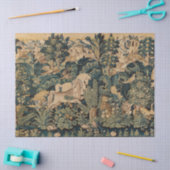 DIEREN, HORSES, WOODLAND Blue Green Florence Tissuepapier (Craft)