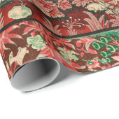 DIEREN, HORSES, WOODLAND Rood-groen Cadeaupapier (Rol Hoek)