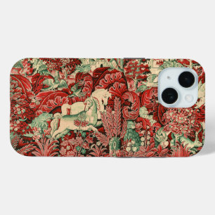 DIEREN, HORSES, WOODLAND Rood-groen iPhone 15 Case