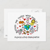 Dieren houden van onze aarde briefkaart (Voorkant / Achterkant)