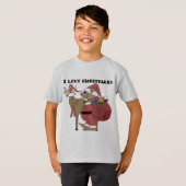 Dieren Ik hou van Kerstmis Tshirts en geschenken (Voorkant volledig)