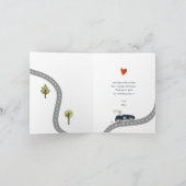 dieren in auto's gesternte bedankkaart (Binnen)