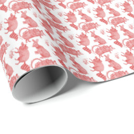 Dieren in de achtertuin Kerstcadeaupapier Cadeaupapier