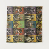 dieren in de bosbouw wandkleed (Voorkant (horizontaal))