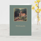 Dieren in de Bossen aangepaste sympathie kaart (Gele Bloem)