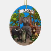 Dieren in de dierentuin keramisch ornament (Rechts)