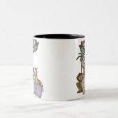 Dieren in de dierentuin tweekleurige koffiemok (Center)