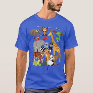 Dieren in de dierentuin Wilde dieren feest Dierent T-shirt