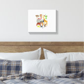 Dieren in de Dierentuin Wilde Dieren Verjaardagsfe Canvas Afdruk (Insitu (Slaapkamer))