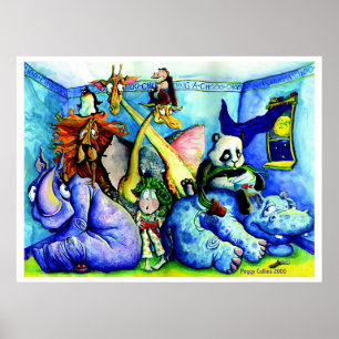 dieren in de slaapkamer poster