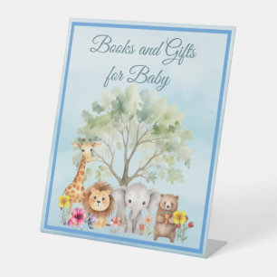 Dieren in de Wilde Jungle Zoo - Boeken voor Baby Reclamebord Met Voetstuk