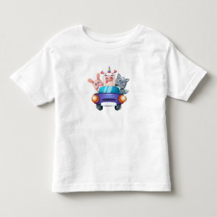 Dieren in een auto nr. 2 kinder shirts