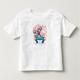 Dieren in een auto nr. 3 kinder shirts
