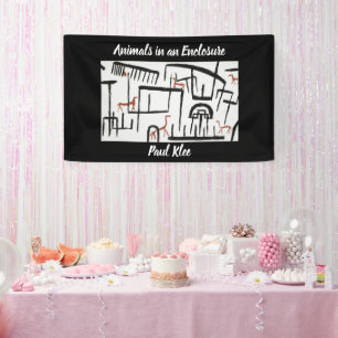 Dieren in een Enclosure door Paul Klee Spandoek